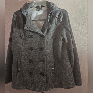 New Look Women's Gray Double-Breasted Coat